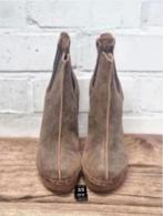 XUZ - Handmade leren klompjes laarzen maat 40 - Nieuw €200, Bruin, Lage of Enkellaarzen, Ophalen of Verzenden, X