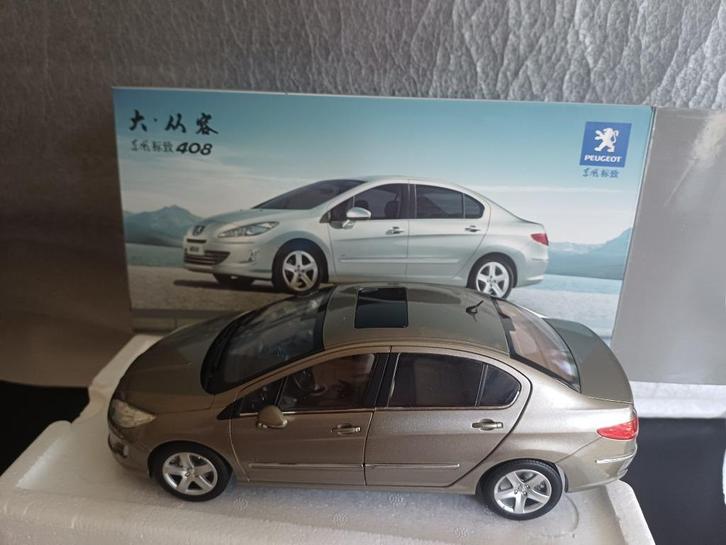 Peugeot 408 sedan 2009 - 2012 Paudi models Blanc / Squirrel, Hobby en Vrije tijd, Modelauto's | 1:18, Nieuw, Auto, Overige merken