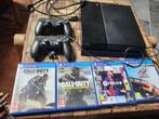 PS4 + 2 controllers en 4 spellen, Goede staat, Spelcomputers en Games, Spelcomputers | Sony PlayStation 4, Ophalen, Met games