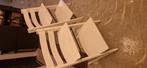 2x witte trip trap stoel. 70,- ps, Huis en Inrichting, Ophalen of Verzenden, Zo goed als nieuw, Wit, Twee