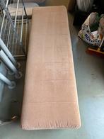 Beige Voetenbank / Bedbank / Bijzetbank met Houten Poten, Ophalen, Gebruikt, Eenpersoons, Minder dan 75 cm