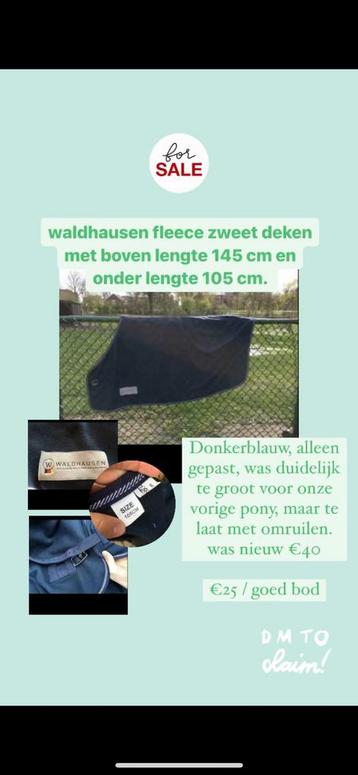 Fleece zweet deken 105/145 donkerblauw Waldhausen
