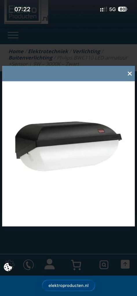 Philips LED Buitenlamp - BWC 110, Huis en Inrichting, Lampen | Wandlampen, Gebruikt, Kunststof, Ophalen of Verzenden