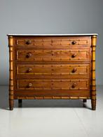 Faux Bamboo Commode Ladekast antiek, Huis en Inrichting, Ophalen, Gebruikt, Minder dan 100 cm, Grenenhout