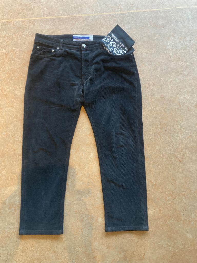 Corduroy broek Jacob Cohen model Bard zwart; mt 35; ingekort, Kleding | Heren, Spijkerbroeken en Jeans, Zwart, Overige jeansmaten