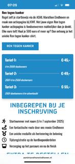 ASML Halve marathon Eindhoven 12 oktober, Tickets en Kaartjes, Overige Tickets en Kaartjes, Eén persoon