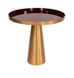 Bijzettafel Morrison paars, rond, Minder dan 55 cm, Metaal of Aluminium, Rond, Zo goed als nieuw