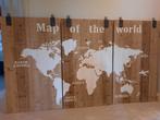 Map of the world 3 luik wereldkaart, Huis en Inrichting, Woonaccessoires | Kamerschermen, Ophalen, Nieuw