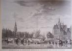 Antieke kopergravure van Amsterdam Nieuwe Brug, Antiek en Kunst, Ophalen of Verzenden