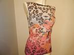Marccain top jaguar print en kleurrijke bloemen N3/M, Maat 38/40 (M), Overige kleuren, Verzenden, Zo goed als nieuw