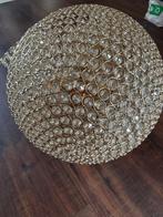 Kristallen Bol Hanglamp, Huis en Inrichting, Lampen | Hanglampen, Ophalen of Verzenden, Zo goed als nieuw, Glas, Minder dan 50 cm