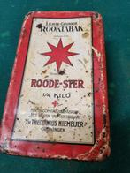 blik roode-ster rooktabak vintage, Verzamelen, Ophalen of Verzenden