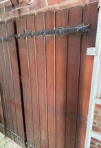 Set van 2 Hardhouten Raamluiken met smeedijzer Beslag izgs, Ophalen, Hout, 1 tot 2 meter