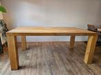 Massief eiken eettafel, 50 tot 100 cm, 150 tot 200 cm, Gebruikt, Rechthoekig