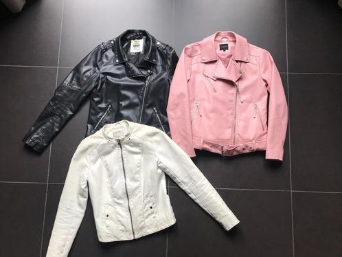 3 Prachtige kunstlederen jassen in de maten 164 / 170 / 176, Kinderen en Baby's, Kinderkleding | Maat 164, Gebruikt, Meisje, Jas