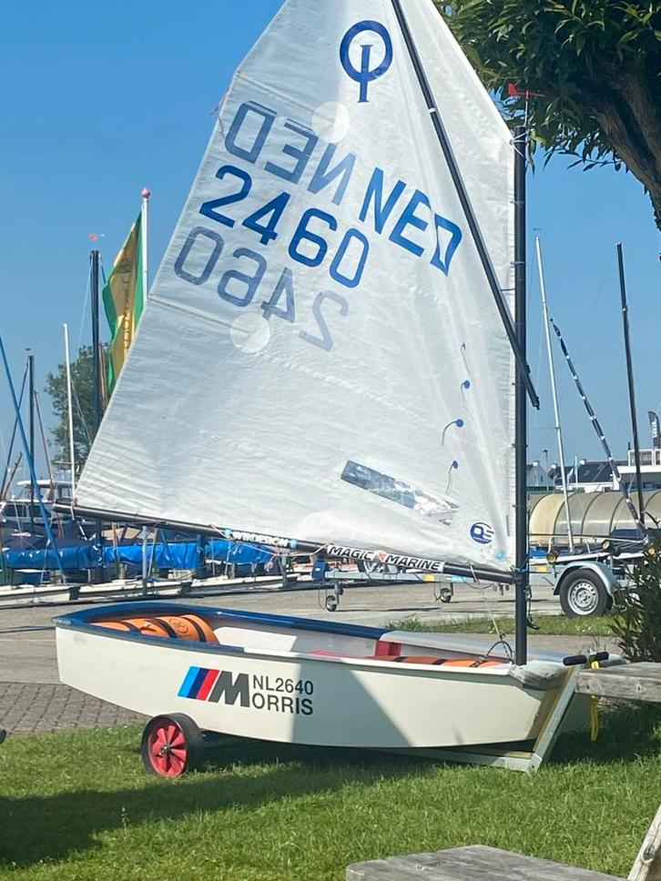 Van Wettum Wedstrijd Optimist - Zeilklaar!, Watersport en Boten, Open zeilboten, Gebruikt, Optimist, Minder dan 3 meter, Polyester