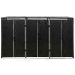 Containerberging driedubbel poly rattan zwart GRATIS BEZORGD, Kunststof, 1 tot 2 meter, Nieuw, Minder dan 3 meter