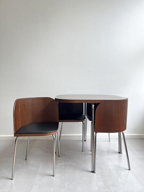 Vintage IKEA Fusion eettafel en stoelen, Sandra Kragnert, Huis en Inrichting, Complete eetkamers, Gebruikt, 4 tot 6 stoelen, Ophalen
