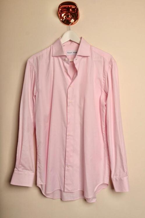 EMANUELE MAFFEIS lichtroze shirt Maat 41 1x even gebruikt, Kleding | Heren, Overhemden, Zo goed als nieuw, Halswijdte 41/42 (L)