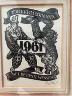 Gesigneerde houtgravure Nico Bulder + boek, Ophalen of Verzenden