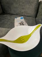 Salatschaal met Bestek, Huis en Inrichting, Kunststof, Ophalen of Verzenden, Zo goed als nieuw, Vaatwasserbestendig