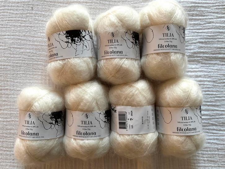 Nieuw ~ 7 bollen ~ Filcolana ~ Tilia ~ roomwit 🍃, Hobby en Vrije tijd, Breien en Haken, Nieuw, Breien of Haken, Wol of Garen