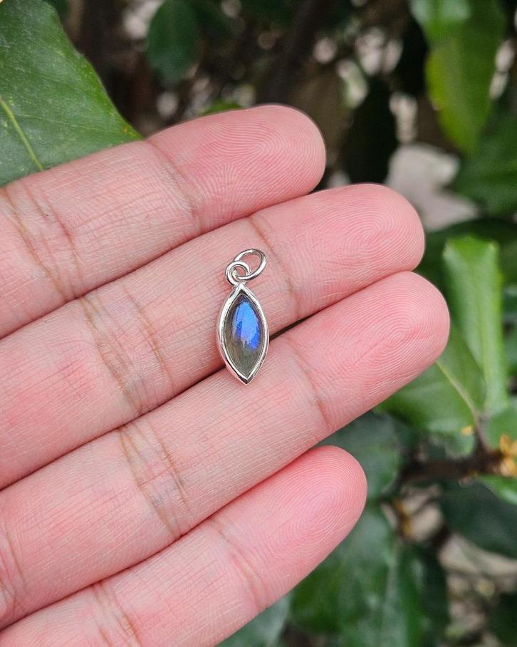 Labradoriet Hanger Aja - Echt Zilver, Sieraden, Tassen en Uiterlijk, Kettinghangers, Nieuw, Zilver, Zilver, Met edelsteen, Verzenden