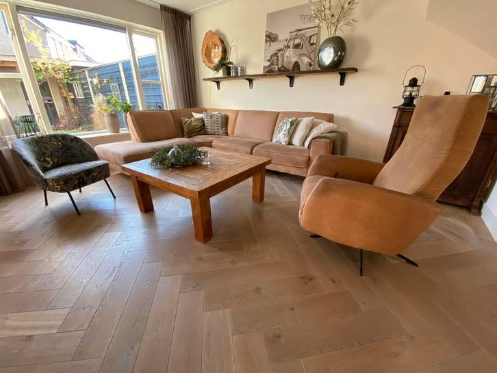 Woonkamer Meubels - Hoekbank, Fauteuil, Tafel & Stoel, Huis en Inrichting, Banken | Complete zithoeken, Gebruikt, Stof, Ophalen