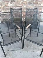 Royal Garden  Metalen stoelen 4 stuks en voetenbankje, Ophalen, Gebruikt, Overige materialen, 2 zitplaatsen