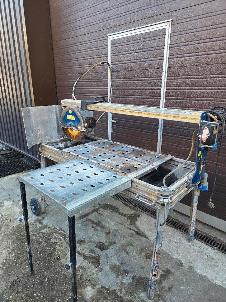 Carat P-3510 Laser Steenzaagmachine + zijtafel  400 Volt!, Doe-het-zelf en Verbouw, Gereedschap | Zaagmachines, Gebruikt, Overige typen