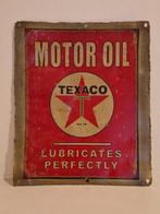 Motor oil, metaal, gasoline, wandbord, texaco, gas, blik, Nieuw, Ophalen of Verzenden