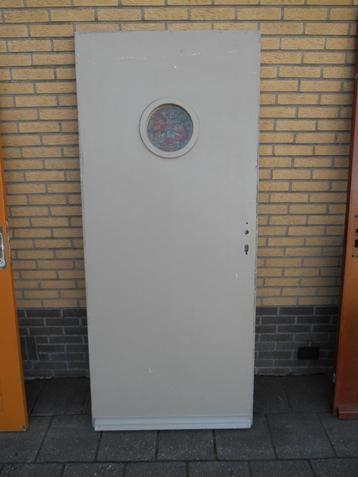 hardhouten buitendeur 87 x 200.5 enkelglas rond beschikbaar voor biedingen