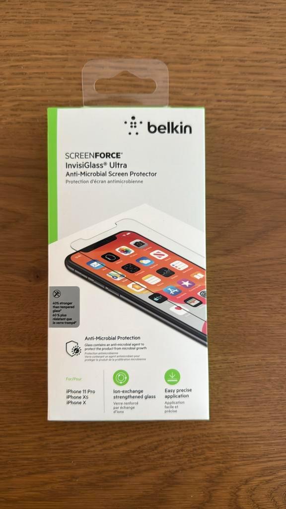 Belkin InvisiGlass Iphone 11pro nieuw, ongeopende verpakking, Telecommunicatie, Mobiele telefoons | Telefoon-opladers, Nieuw, Apple iPhone