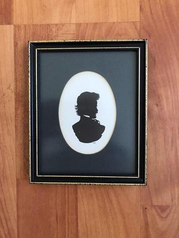 Schilderij silhouet man beschikbaar voor biedingen