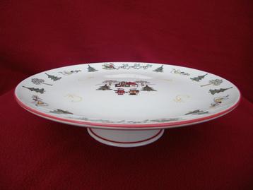 Wedgwood WINDSOR CHRISTMAS taartplateau op voet Ø 28 cm beschikbaar voor biedingen