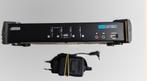 aten KVM switch incl 4 kabels 4 pc's aan een scherm, Ophalen of Verzenden, Gebruikt, Aten