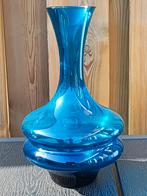 Kobalt blauwe vaas in nieuwstaat, Blauw, Ophalen of Verzenden, Minder dan 50 cm, Glas