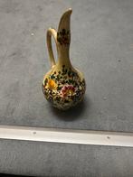 Italiaans Keramiek Kruikje - Beige met Bloemen, Antiek en Kunst, Ophalen of Verzenden