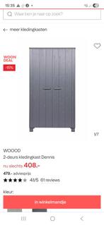 2x Woood Dennis Kledingkast zgan, Huis en Inrichting, Ophalen of Verzenden