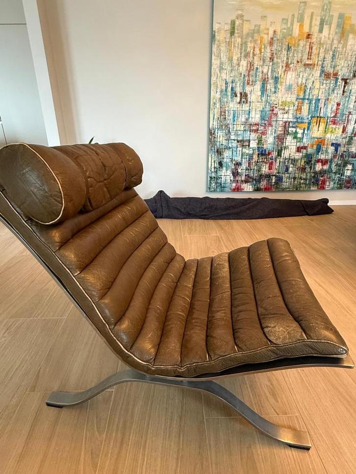 Arne Norell Ari Chair - Designklassieker uit 1966, Huis en Inrichting, Fauteuils, Gebruikt, Leer, 75 tot 100 cm, Ophalen
