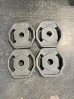 4 x 2,5 kg reebok pu rubber halter schijven 30 mm, Halterschijven, Gebruikt, Reebok, 4 x 2,5 kg