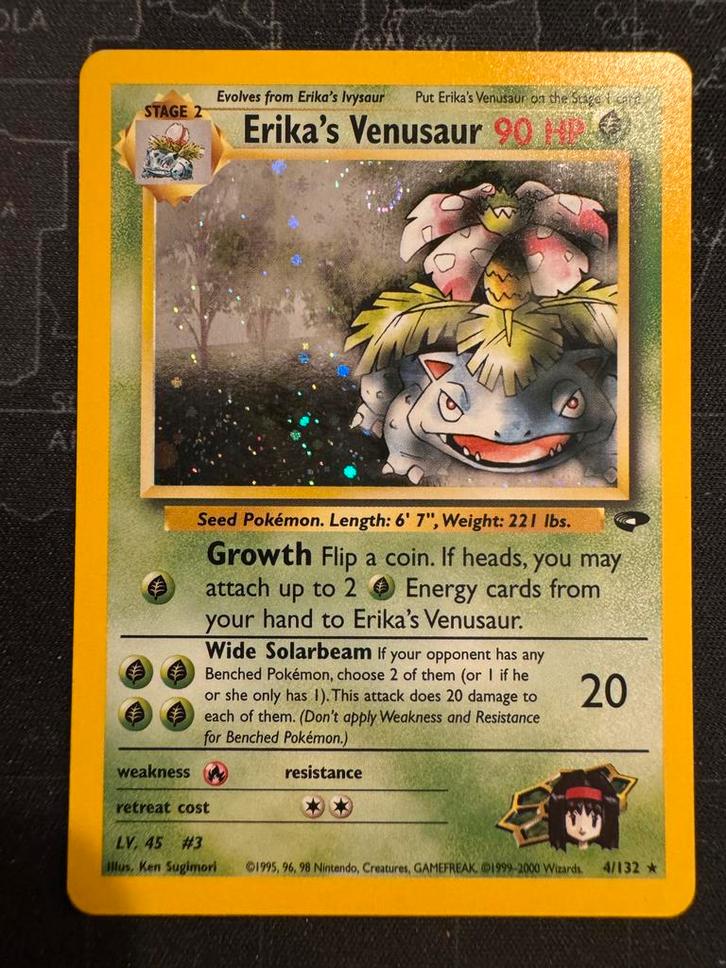 Pokemon Erika's Venusaur - 4/132 - Gym Challenge - SWIRL -NM, Hobby en Vrije tijd, Verzamelkaartspellen | Pokémon, Zo goed als nieuw