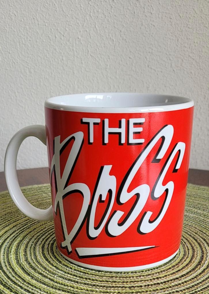 Large mok De Baas, The Boss, Broer, Papa, Mama, Huis en Inrichting, Keuken | Servies, Zo goed als nieuw, Kop(pen) en/of Schotel(s)