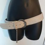 Nanni (Pauw) ibiza riem, met spprt strass., 3 tot 5 cm, Echt leder, 90 tot 100 cm, Tailleriem