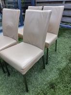 Set van 4 stoelen, Huis en Inrichting, Stoelen, Ophalen, Overige kleuren, Leer, Zo goed als nieuw