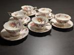 6 oude Engelse Bone China kop en schotels., Ophalen, Gebruikt, Overige stijlen, Kop(pen) en/of Schotel(s)