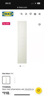 IKEA TYSSEDAL Deur Wit, Ophalen, Minder dan 80 cm, 215 cm of meer, Binnendeur