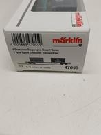 Marklin 47055 Containerwagen NMBS/SNCB B-Cargo - Nieuwstaat, Hobby en Vrije tijd, Wisselstroom, Ophalen of Verzenden, Märklin
