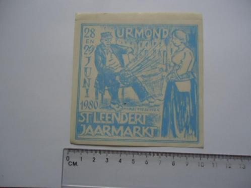 sticker oud Urmond St Leendert jaarmarkt retro strip, Verzamelen, Stickers, Zo goed als nieuw, Overige typen, Verzenden