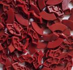 Lego 2x2 round tile (macaroni), Dark red (per 100), Verzenden, Nieuw, Losse stenen, Lego